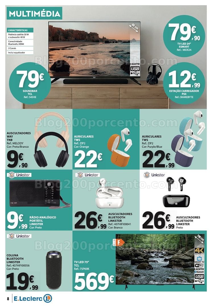 Antevisão Folheto E-LECLERC Bazar Outono Promoções de 24 setembro a 7 outubro